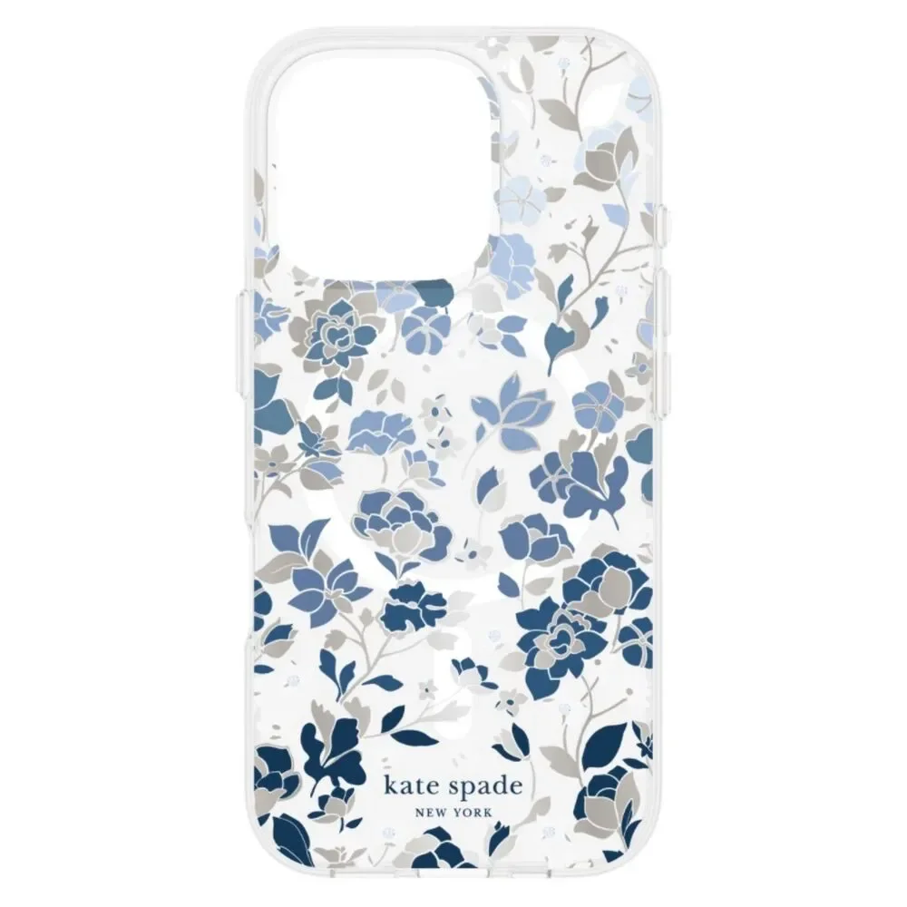 Kate Spade NWB Protective Magsafe Case For Apple iPhone 16 Flowerbed Blue